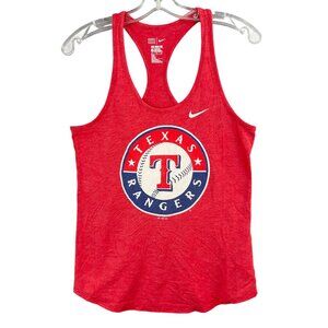 Nike Texas Rangers Womens Red Racerback Tank Top M Sports MLB Tee